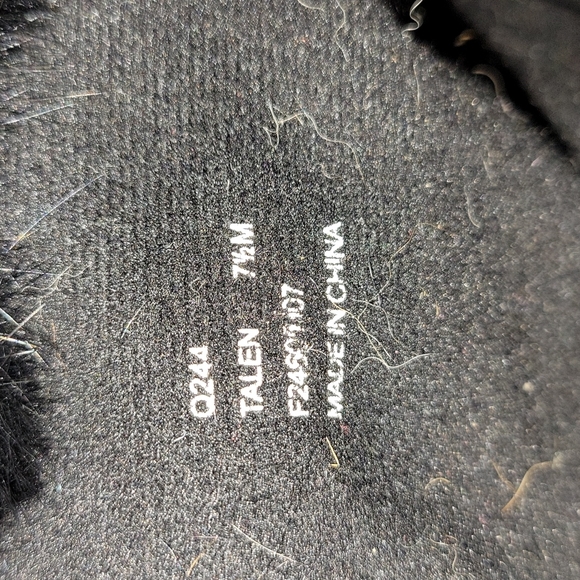 Coach Talen Black Suede Rabbit Fur Trim Winter Boots (size 7.5) - Picture 7 of 7